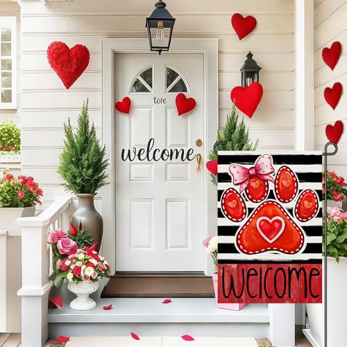 Drapeau de jardin Saint-Valentin DF950 petit format 30x45 cm