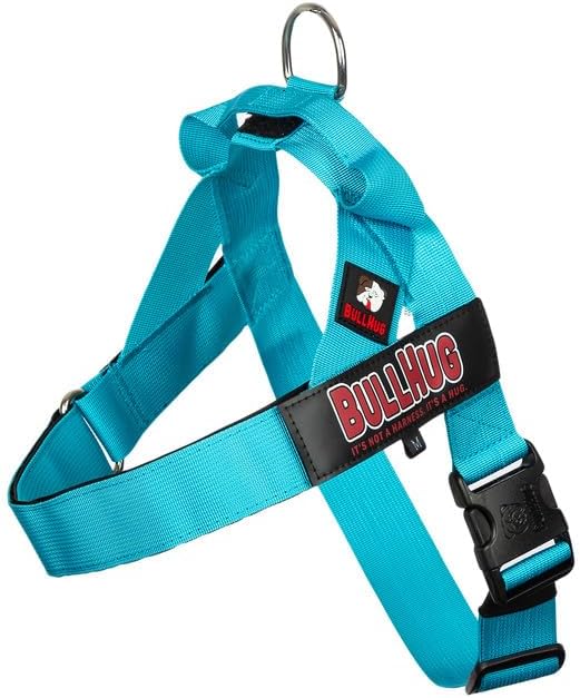 BULLHUG Harness  Made for Larger Chested Dogs Like English Bulldogs, French Bulldogs, Pugs & More. Stops Dogs from Pulling & Choking on Walks (Teal, XL)