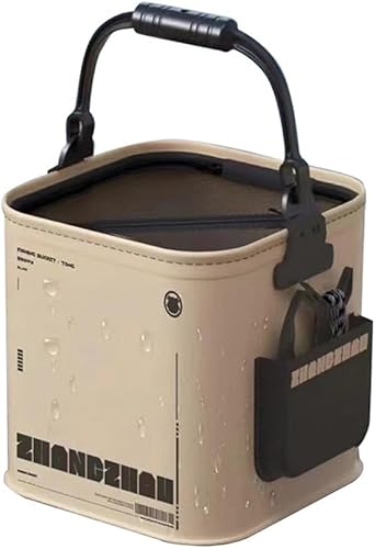 HXBER 14L Collapsible Fishing Bucket Portable Fish Bucket Multifunctional EVA Wa