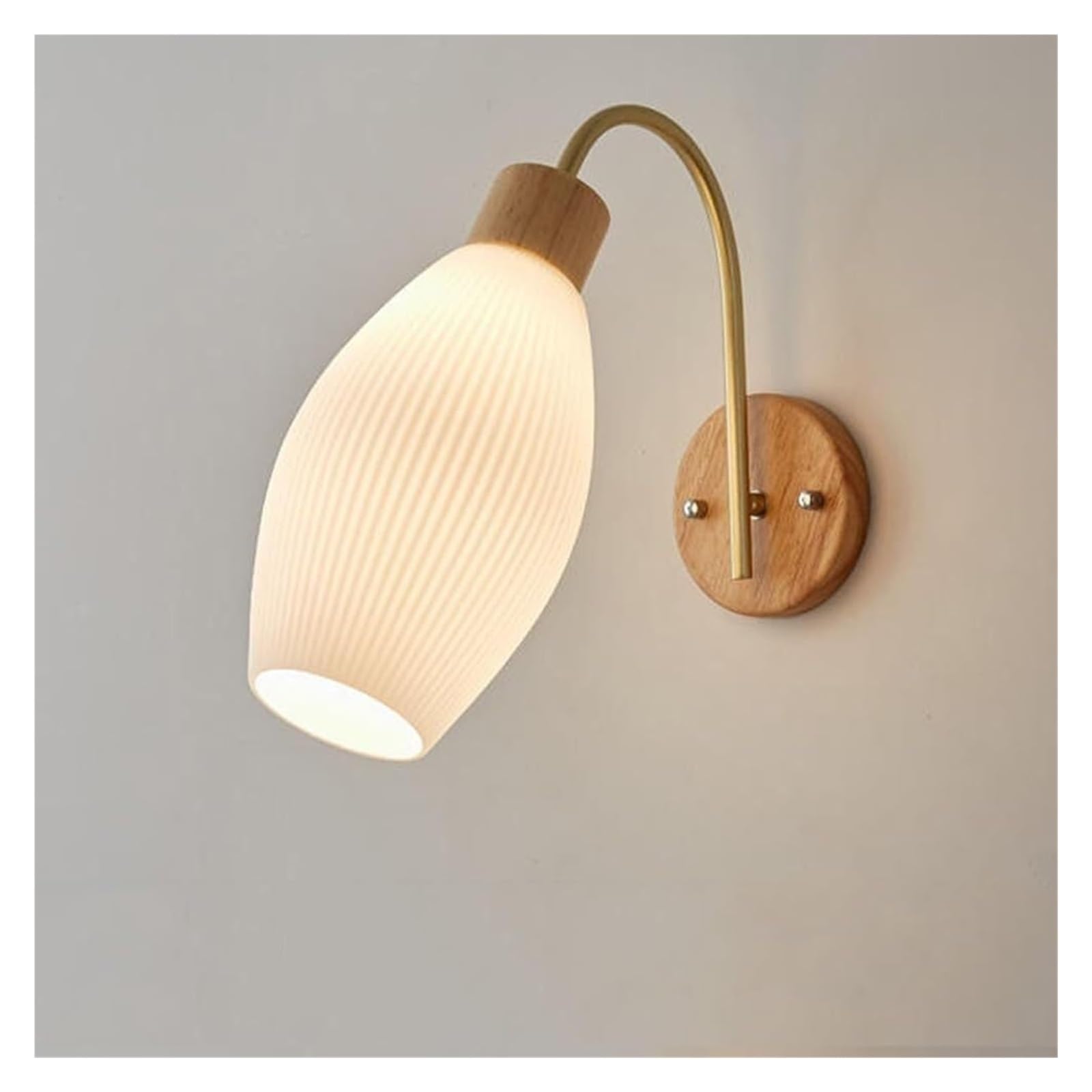 VDOQTLJT Wall Lamp with Striped Glass Lampshade Modern Indoor Decor Light Bedside Decoration Sconce Lamps sconces(M)