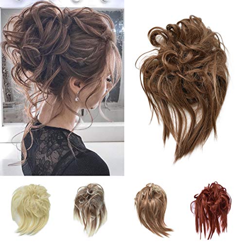 Synthetic Messy Hair Bun Extensions Rubber Band Curly Hair Chignon (3-12)