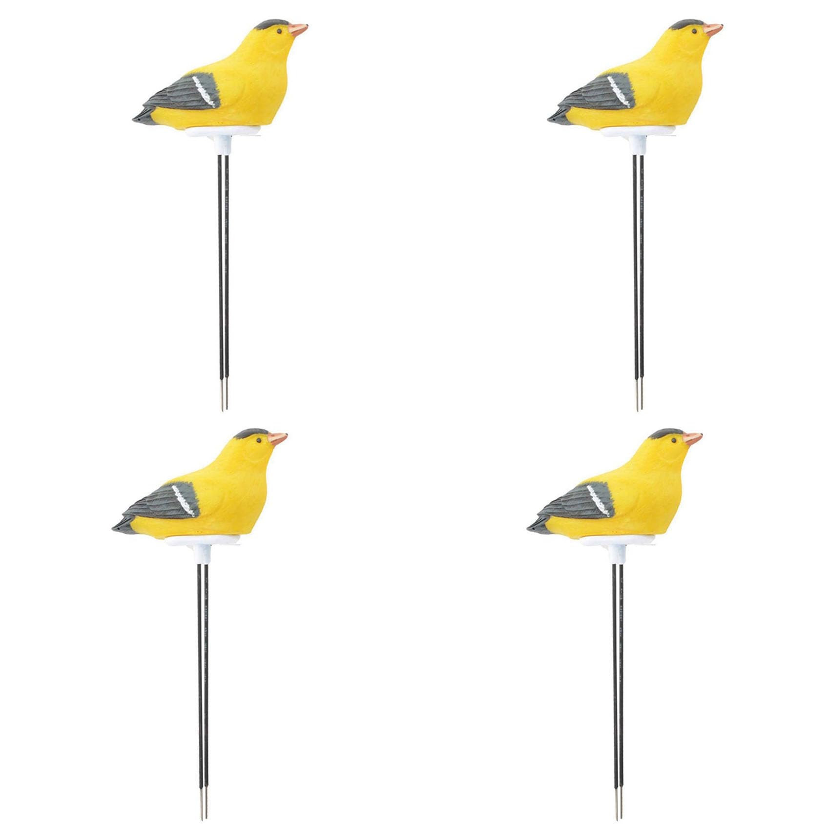 Jnchdghwa Yellow 4X Soil Moisture Meter Watering Alarm Bird Plant Water Tester Hygrometer Sensor Gardening Tool Kit(Yellow)