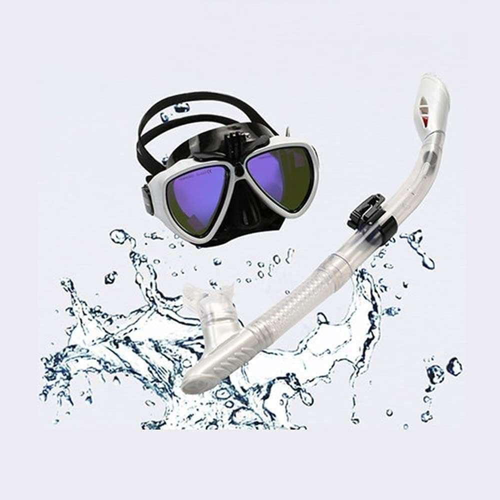 GeRRiT Diving Goggles Full Face Mask Diving Diving Mask Snorkeling Full Dry Snorkel Anti-Fog and Waterproof High-Definition Vision Diving Equipment, Black