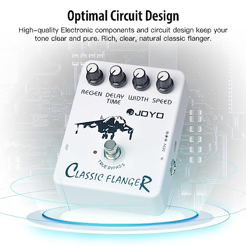 Joyo Flanger Effect Pedal Achieve Metallic Flanger Sounds & Rapid Tremulous Vibrato For Electric Guitar Effect - True Bypass (Jf-07) #TOP2