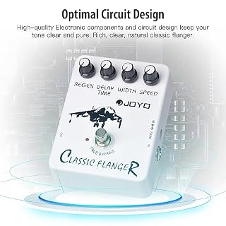 JOYO Flanger Effect Pedal Obtenez des sons de flanger métalliques et un vibrato tremblant rapide pour effet de guitare électrique – True Bypass (JF-07) - Les Beatles, Paul McCartney, John Lennon, RIngo Starr, George Harrison JOYO Flanger Effect Pedal Obtenez des sons de flanger métalliques et un vibrato tremblant rapide pour effet de guitare électrique - True Bypass (JF-07) – Image 3