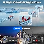 Video Camera Camcorder 4K 30fps 48MP with IR Night Vision, 16X Digital Zoom Cam Corder 3.0" 270° Rotation Touch Screen Video Recorder for YouTube with Remote Control, Battery, 32GB SD Card - Image 4