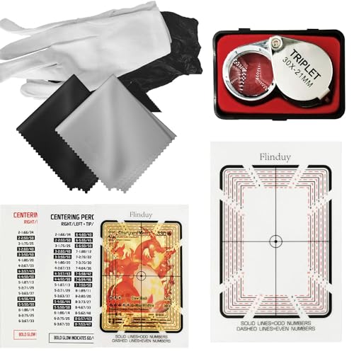 Flinduy Card Grading Centering Tool for Pokemon - Cleaning Kit and Centering Grading Tool