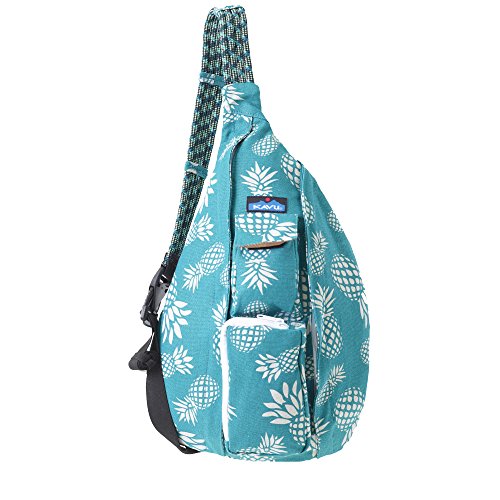 KAVU Original Rope Bag Sling Pack with Adjustable Rope Shoulder Strap - Pineapple Passion