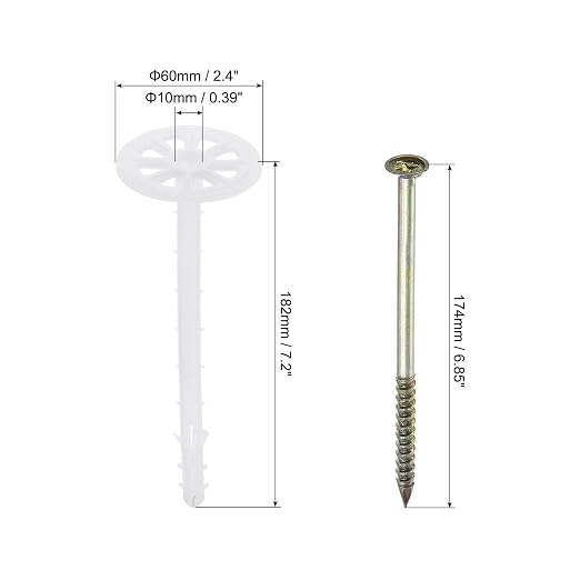 PATIKIL pernos para aislamiento 182mm pack 30 miniatura 2