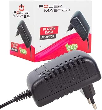 Powermaster Pm-4531 12 Volt - 2 Amper Plastic Case Socket Type Adapter 5.5 * 2.5 End * Mini Device Adapter