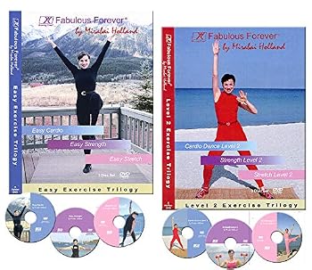 50 Plus Women 6 DVD set Cardio Strength and Stretch Levels 1 and 2