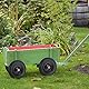 Relaxdays Schubkarrenrad 3.50-8, Vollgummireifen mit Stahlfelge, pannensicher, bis 100 kg, Ersatzrad Schubkarre, schwarz