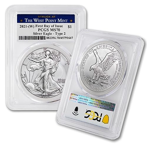 2021 T2 (W) 1 oz American Silver Eagle Coin MS-70 (Type 2 –...