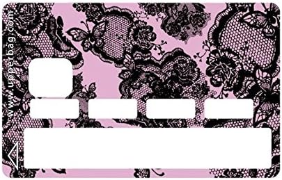 Upper Life Credit Card Sticker Lace Design Pink