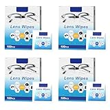 400 PCS Lens Wipes for Glasses, Individually Wrapped Lens Cleaning Wipes for Eyeglasses, Camera Lens, Phone, Computer Screen and Other Delicate Surfaces - Image 1
