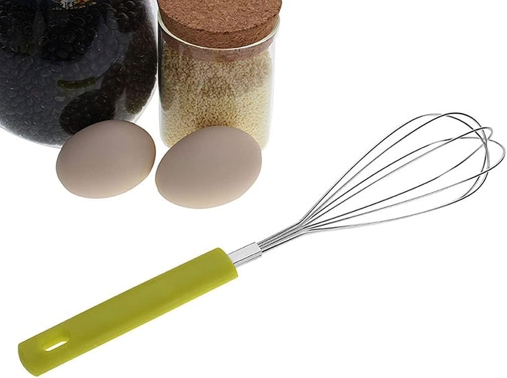 Hand Mixer 10" Kitchen Stainless Steel Whisk for Cooking Blending Whisking Beating and Combining Batters Manual Kitchen Whisk Cookware，