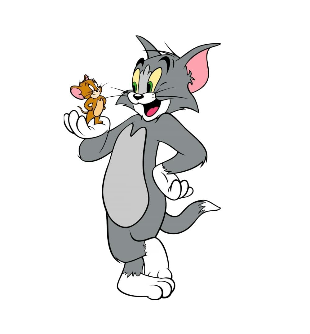 GADGETS WRAP Smily Big Tom Small Jerry Funny Wall Sticker for Bedroom,Living Room, Offce,Kids (Multicolor, Size - 40 Cm X 58 Cm)-image-28