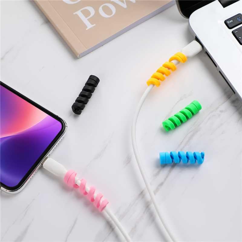 10 Pezzi Protezioni per Cavi di Ricarica, Accessorio di Protezione del Telefono Protezioni per Cavi di Ricarica Simpatici Protettori per Caricabatterie Protezione del Cavo Caricatore USB Salva-Cavo