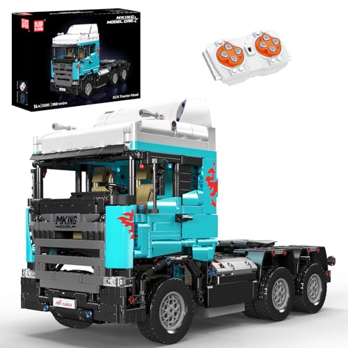 Mould King 13203 �e�N�j�b�N �g���b�N�g���N�^�[ �g�ݗ��ău���b�N�A���[�^�[�t�� 2060�s�[�X�̃g���N�^�[�g���b�N���f���A�q���Ƒ�l�����̂�������M�t�g