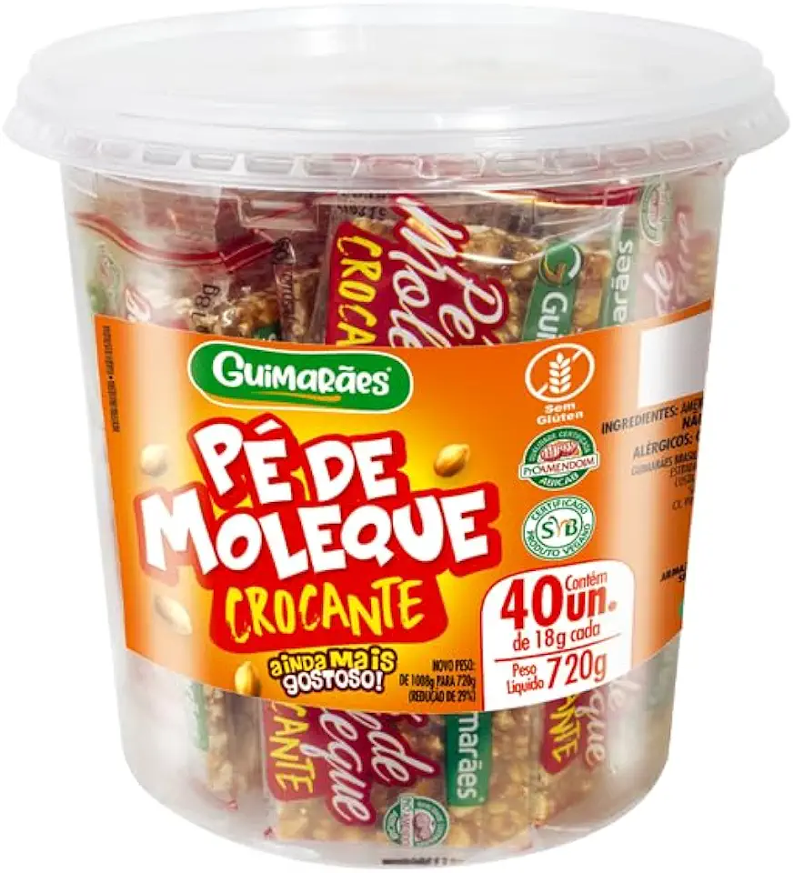 Pote Pé de Moleque Crocante 720g C/40 und