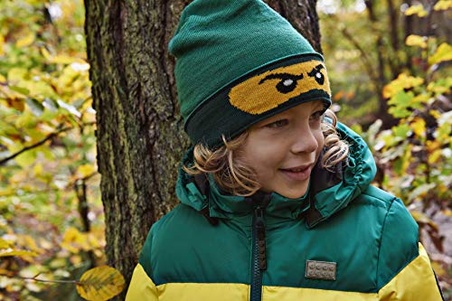 LEGO Wear Kids' Knitted Snow Beanie, Dark Green, 8-11yrs