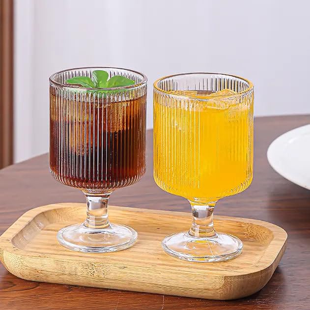 PATRANI FASHION Bourbon Crystal Brandy Glass, Red & White Wine Glass Cognac Crystal Scotch, Whiskey Glasses Tulip Snifter 240 ML, Set of 6 Handcrafted Lead-Free Glasses, Spirits Drinks, Stemmed 2
