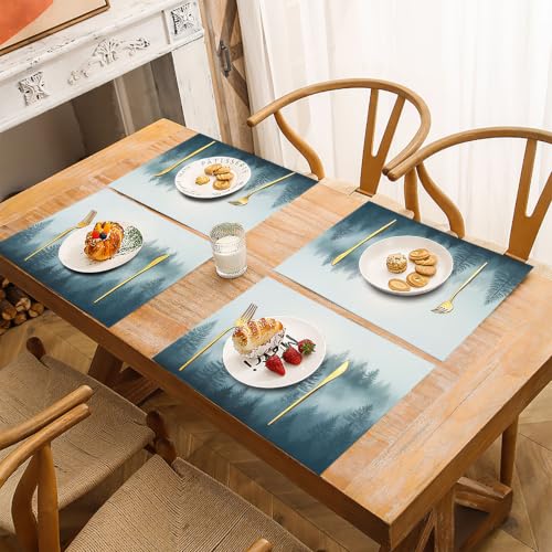 Set de table paysage Morandi lavable et antidérapant pour protéger la cuisine - 7