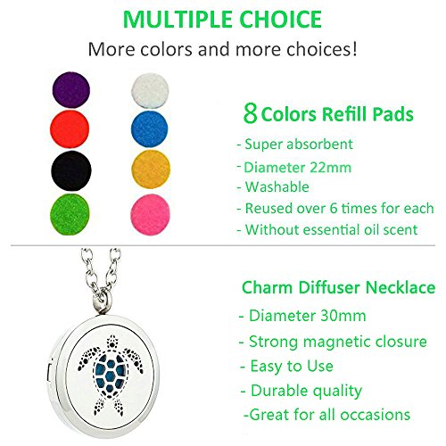 Jaoyu Animal Locket Necklace Diffuser Necklace For Women -Essential Oil Necklaces For Women Aromatherapy Pendant #TOP4