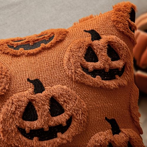 MIULEE Halloween Fall Thanksgiving Pumpkin Throw Pillow Covers 18x18 Rust by MIULEE - Used condition - Image 5