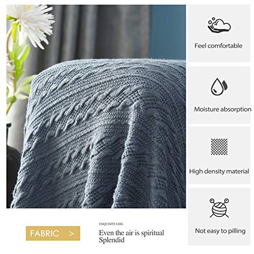 VanderHOME Multifunctional sofa Throw Blanket,universal fitted sofa loveseat Sofa Chair Cover Tablecloth Non-slip Sofa Cushion Sofa Towel for traveloffice home 130X180CM blue - Image 3