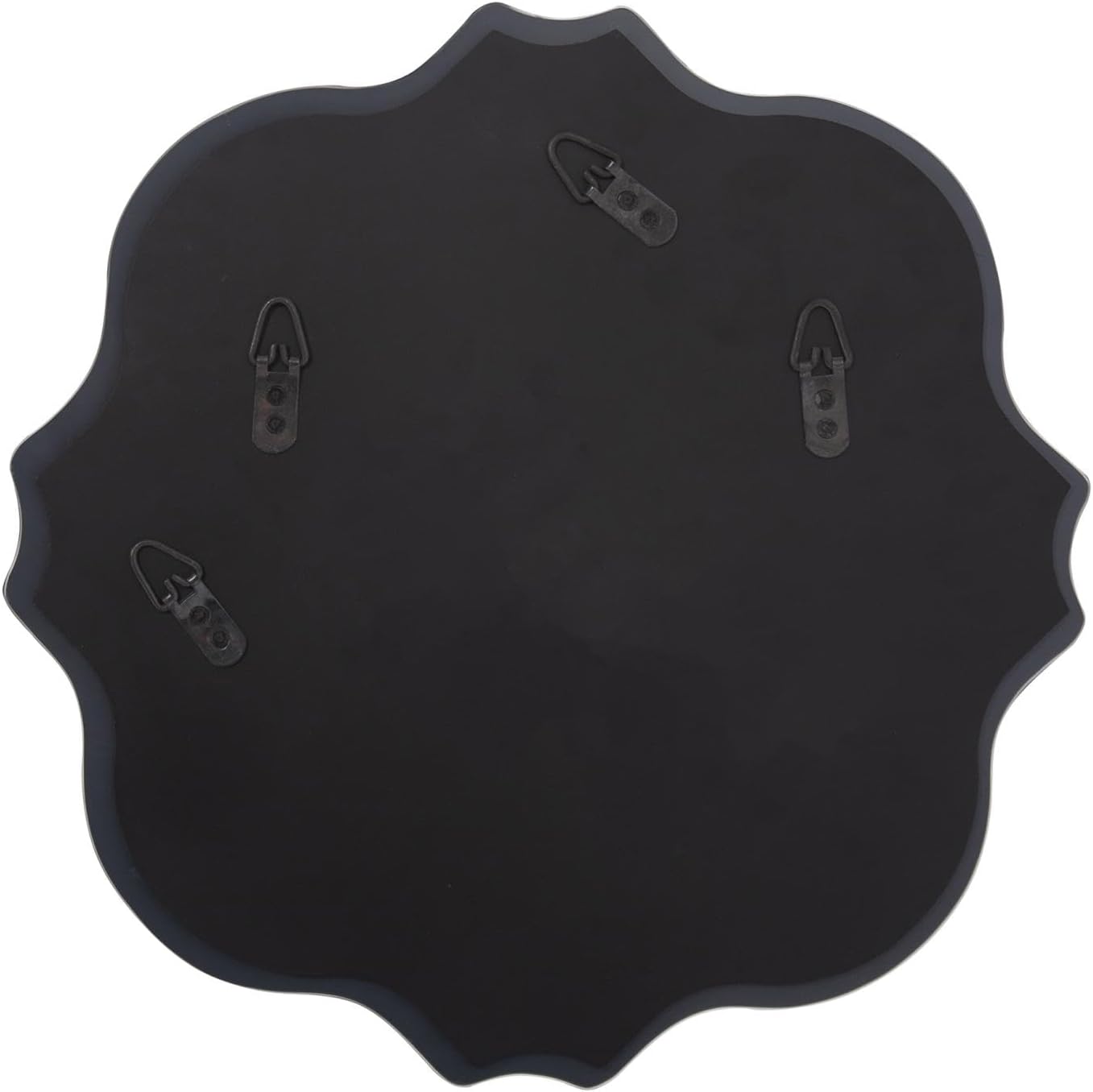 Howard Elliott Frameless Silver Square Wall Hanging Mirror, Elegant Beveled Edges Frameless Wall Hanging Mirror, Modern Accent Decorative Vanity Mirror for Bathroom, Entryway, Bedroom, 16 x 16 inch