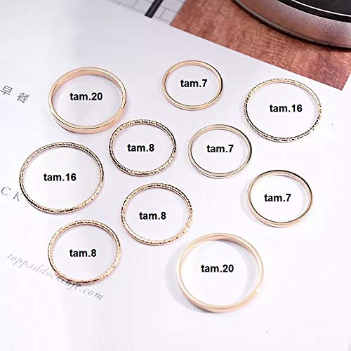 KIT COM 10 ANEIS DOURADO MINIMALISTA ALIANCA FININHA FINA JOIA A1464