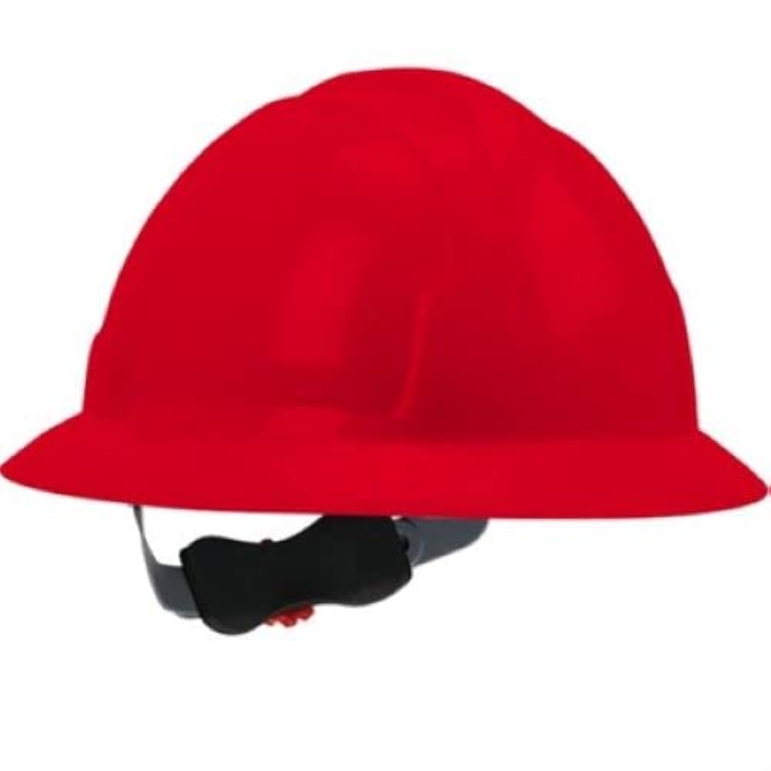 Safety Works Protective Full Brim Hard Hat, 4 Point Suspension, Slip Ratchet, High-Density Polyethylene Shell, ANSI/ISEA Z89.1, Class E, One Size, Red, (SWX00428-01)