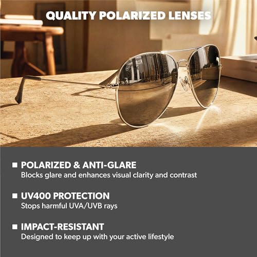 Image of Knockaround Mile Highs Polarized Aviator Sunglasses for Men & Women - UV400 Protection