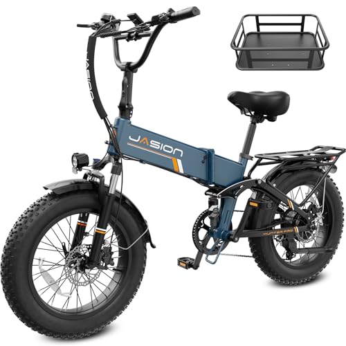 Jasion Hunter Pro Electric Bike for Adults,1800W Peak Motor 80 Miles,up to 28MPH,720WH Removable Battery Foldable Ebike,App Control & Full Suspension,20''*4.0 Fat Tire,Dual Hydraulic Brakes Bicycle