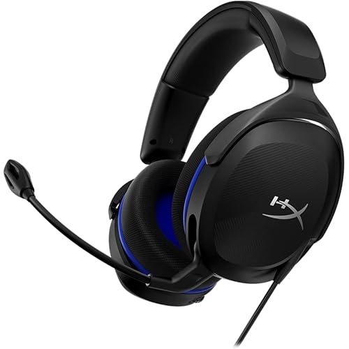 HyperX Cloud Stinger 2 Core - Gaming Headset for Playstation, Lightweight Over-Ear Headset with mic, Swivel-to-Mute Function, 40mm Drivers - Black