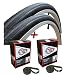 TAC 9 Two Pack - 27x1-1/4" Bike Tire, BONUS Tube and Rim Strip - Select Gum Wall or Black Wall