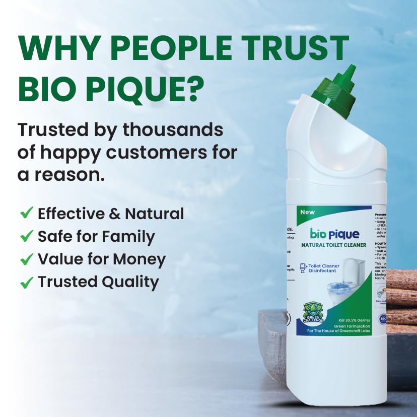Image of Natural Toilet Cleaner | Kills 99.9% Germs | Probiotic & Enzyme Formula | No Toxic Fumes | Stain & Odor Resistant | Eco-Friendly & Septic Safe | 500 ML