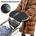 Herefun Kinderwagen Handwärmer, Kinderwagen Handschuhe Schwarz, Wasserdicht Winddicht Kinderwagenhandschuhe Für Winter, Handschuhe Handmuff mit Verdickung Fleece, Kinderwagenhandschuhe Muff für Buggy