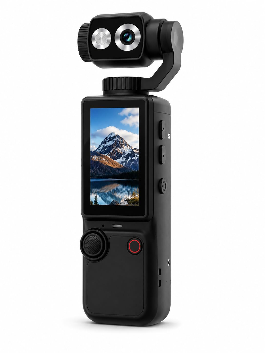 4K Handheld Vlogging Camera with 180° Rotating Camera Head, Autofocus, Stereo Recording, Built-in Display, Portable Pocket Video Recorder for Travel, YouTube & Content Creation – Black-image-36