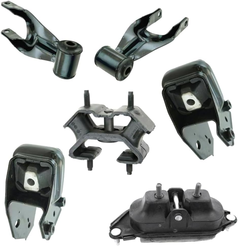 6pcs Engine And Transmission Torque Mount Set Kit Front Rear Left Driver And Right Passenger Side With Torque Strut Compatible with Chevy Impala 3.5L 06-11|Chevy Monte Carlo 3.5L 06-07