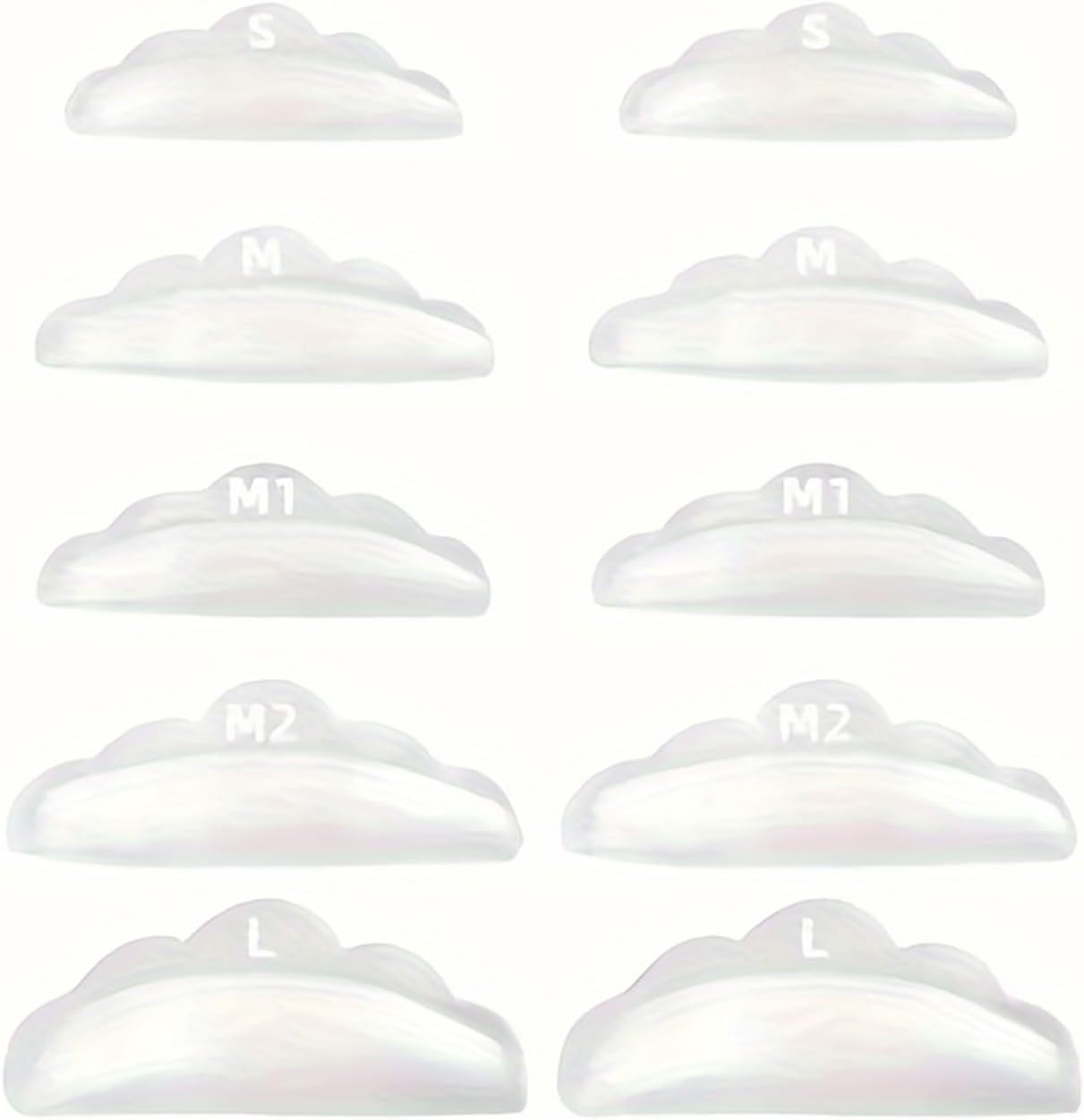 10 Pcs Lash Lift Pads Silicone, Eyelash Perm Rods Multi Size, Reusable Lash Lifting Pads for Eyelash Curling, Lash Extension Tools and Lash Lift Accessories