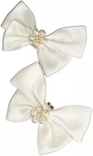 Clips para Zapatos con Lazo extraíbles, Hebilla para Zapatos, decoración de Joyas, Color Blanco