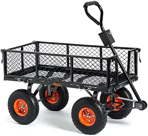 VonHaus Pneumatic Wheels 10 Pack of 4, Spare Replacement Universal Tyre Set for Wheelbarrows, Garden Carts, Sack/Hand Trucks, Trolleys, Utility Wagons, Puncture Proof Heavy Duty Tires, Easy Install