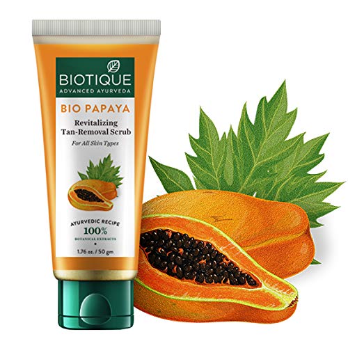 Image of Biotique Bio Papaya Visibly Flawless Skin Face Wash For All Skin Types, 150ml & Biotique Bio Papaya Revitalizing Tan Removal Scrub, 50g