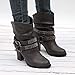 Zapatos Mujer Otoño Invierno ZARLLE Moda Ahueca hacia Fuera Botines Señoras Talón...
