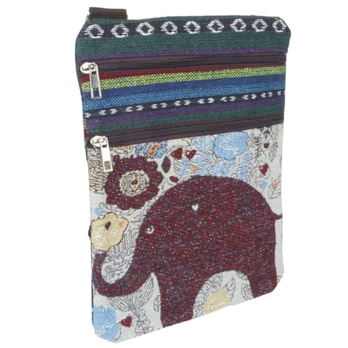 Asita Gift & Home Sac à bandoulière bohème éléphant – Sac de festival tissé d'inspiration indienne | Sac à bandoulière bohème pour femme | Sac de...