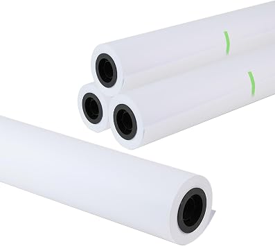 Premium Quality Wide Format Paper 610mm x 50m24" x 150' Plotter Paper CAD Bond Rolls 20lb | 4 Rolls, 2" Core