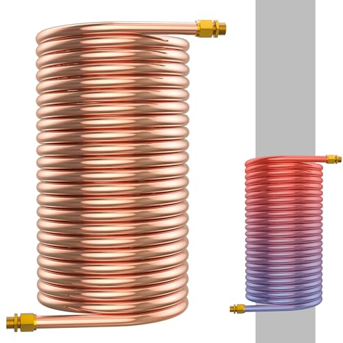 SUBTLETY Espiral de calefacción de tubo de cobre, intercambiador de calor, calentador de piscina con fuego para piscinas, madera, barril de fuego, estufas de piscina, calefactores, espiral, para tubos