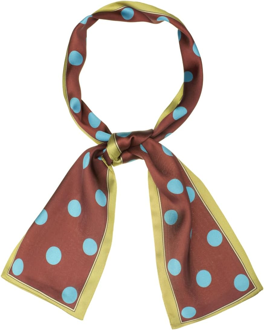 Allegra K Women's 50s Ribbon Skinny Scarf Lovely Polka Dots Hair Band